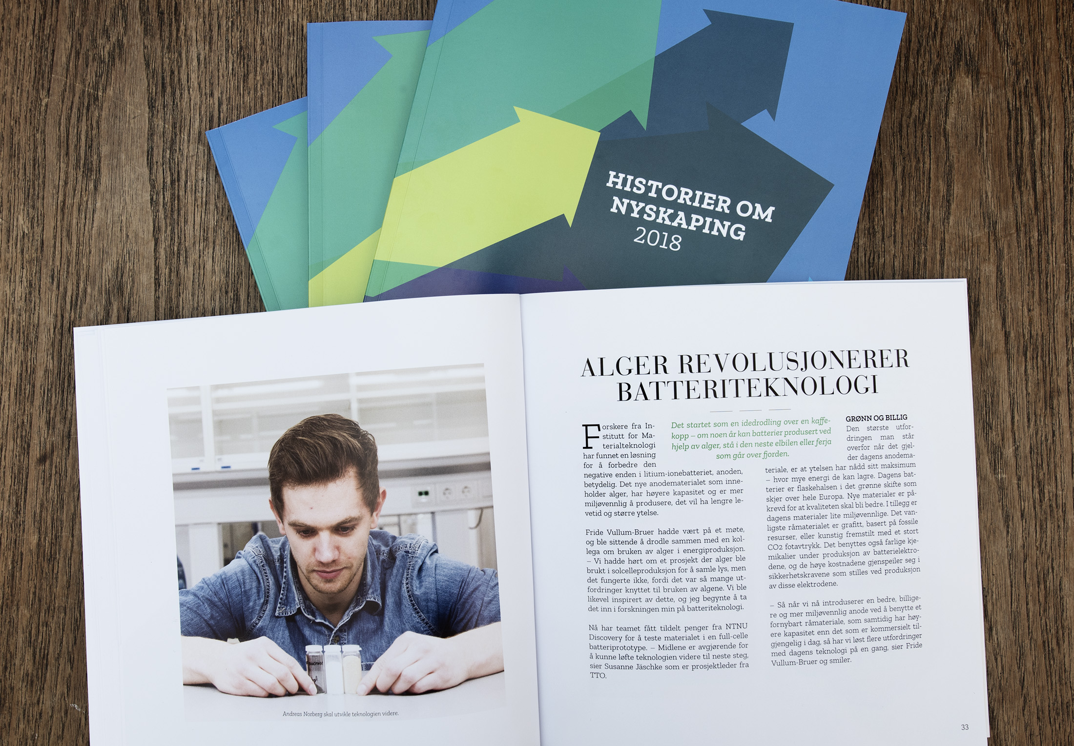 Grafisk design årsrapport NTNU Discovery