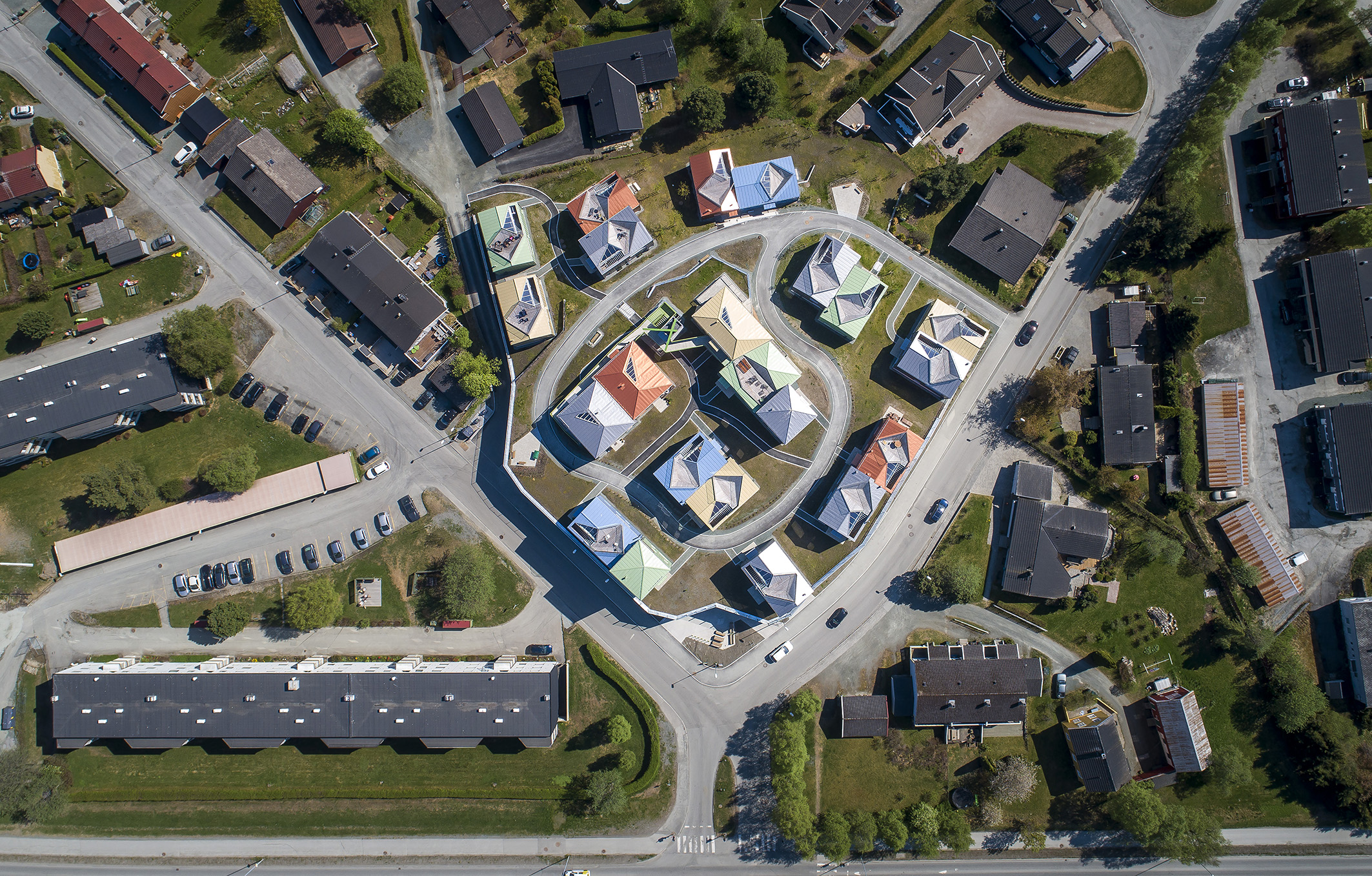 Dronefoto Josefinesvingen